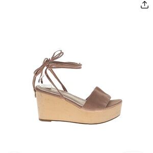 RAYE Olive Green  Wedge Sandals with Ankle Straps